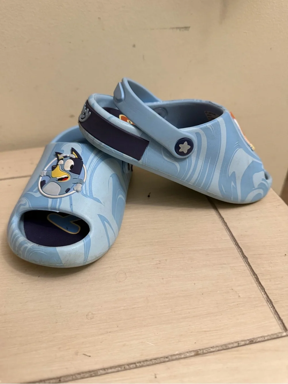 Bluey and Bingo Kids Slip-On Clog Sandals with open toe